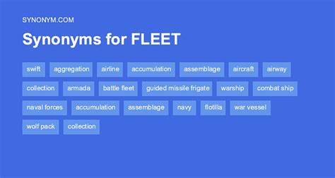 another word for fleet.